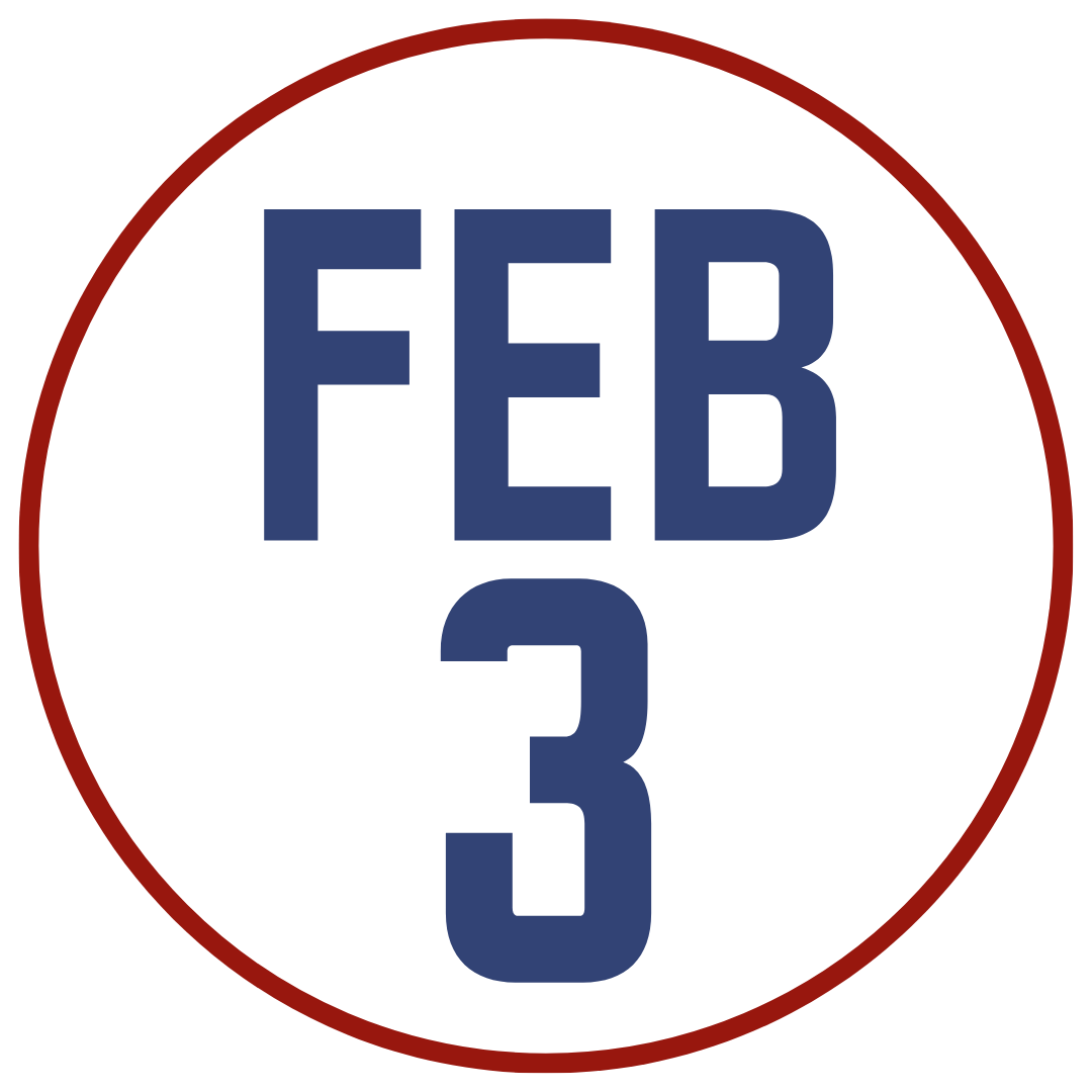 Saturday, February 3rd logo