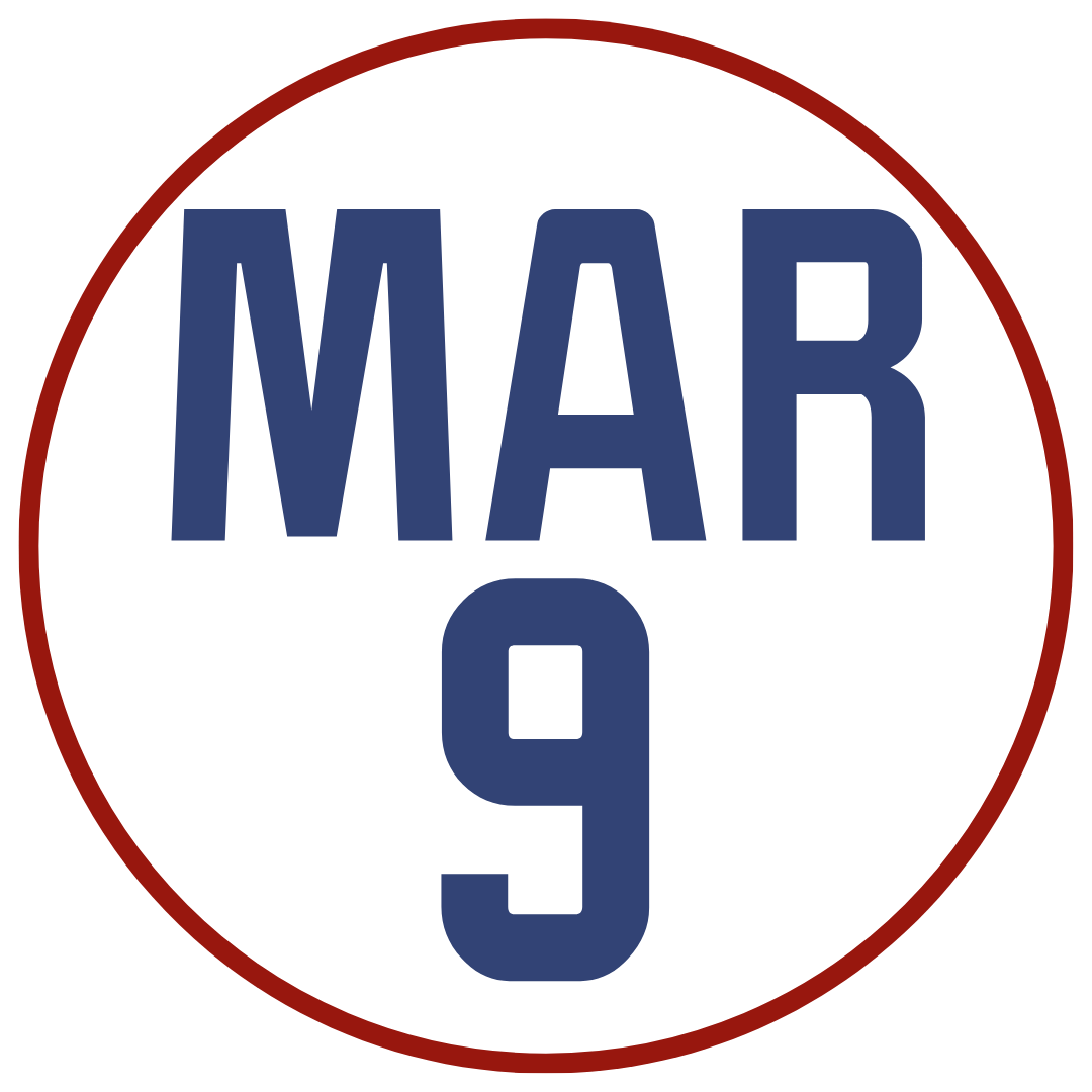 Saturday, March 9th logo